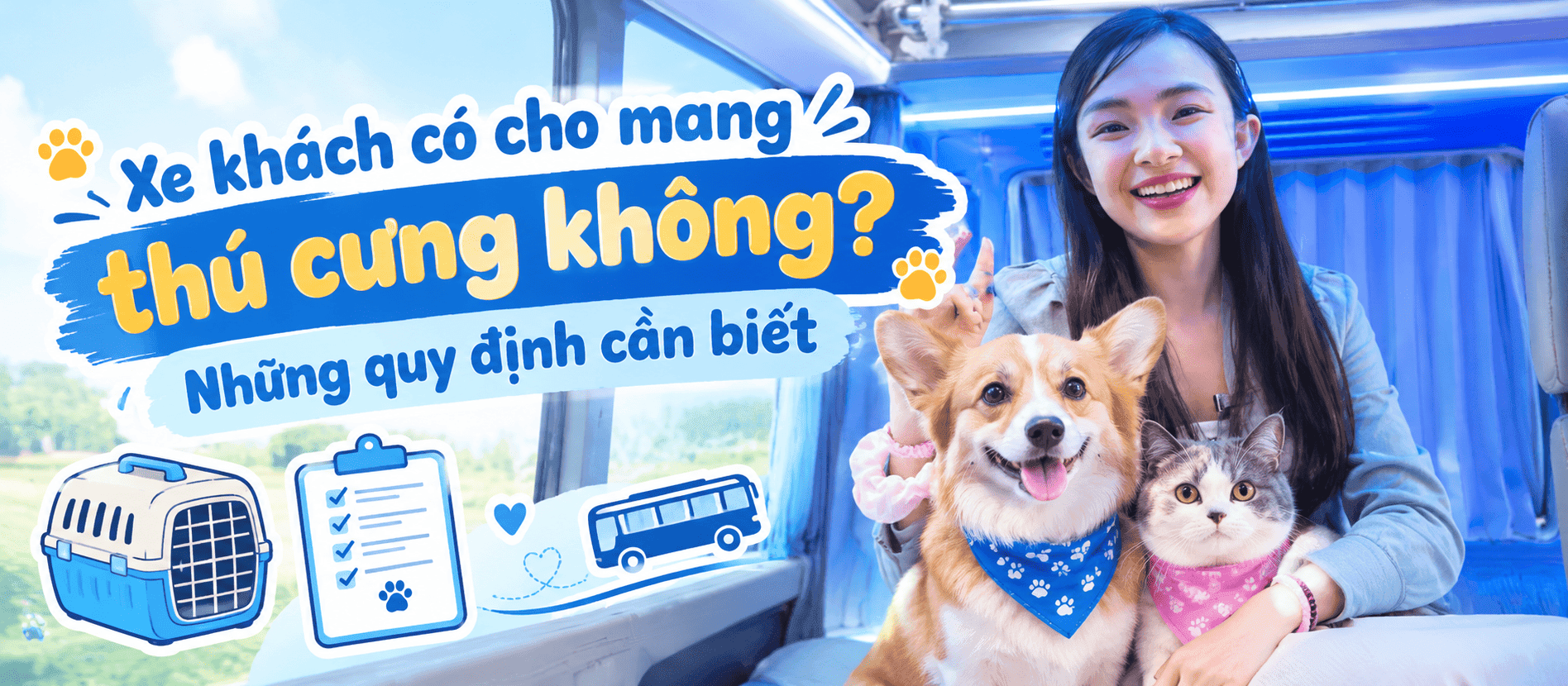 Xe khách có cho mang thú cưng không? Những quy định cần biết