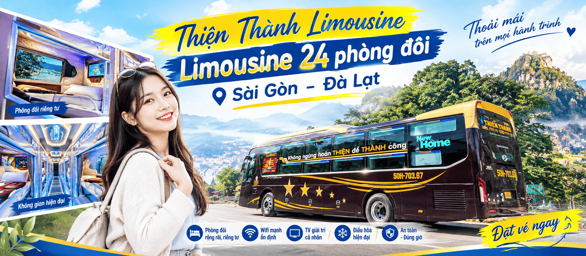 Thiện Thành Limousine: Limousine 24 phòng đôi Sài Gòn - Đà Lạt